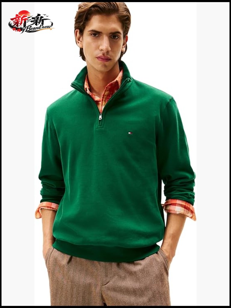 Men's Medium Weight Ribbed 1/4 Zip Sweatshirt
